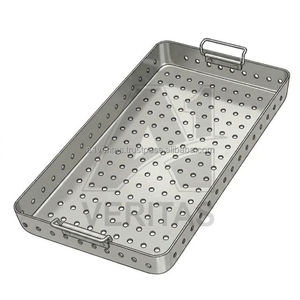 Bandeja de Utilidad A-1 VERITAS Profesional de Acero Inoxidable con Orificios Perforados y Superficie Galvanizada para Esterilización Médica y Quirúrgica - Product Image 1