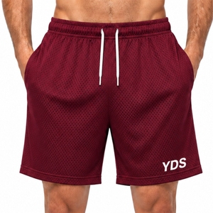 Men Mesh <b>Mid</b> Waist Athletic Shorts Quick Dry Breathable Waterproof Casual Sports Gym Running Basketball Training Loose Fit - Product Image 1