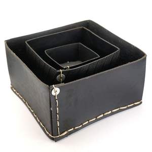 Meilleur panier de rangement tressé en caoutchouc recyclé, nouveau design, couleur personnalisable pour l'organisation de la maison - Product Image 1