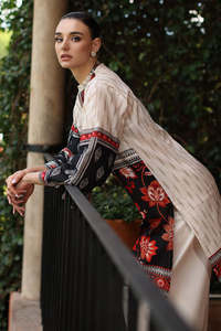 Ensemble Kurta traditionnel en coton pour femme avec imprimé floral et dupatta, style Inde-Pakistan, coupe régulière longueur cheville, pour tenue décontractée - Product Image 3