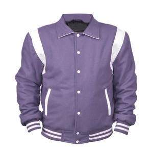 Men Varsity <b>Jacket</b> Long Sleeve Design Button Stand Collar Regular Fit Breathable Fabric Coated Front Logo Custom Printing Hooded - Product Image 6