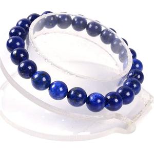 Natural Lapis Lazuli Blue <b>Beaded</b> <b>Bracelet</b> for Healing Reiki Energy Unisex Gift Jewelry 8mm - Product Image 2