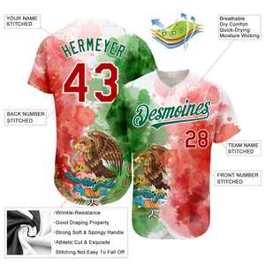 Custom High Quality Men's Quick Dry Sublimation Full Print Button Down <b>Baseball</b> Jersey OEM Service 2026 - Product Image 2