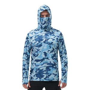 Wholesale Uv Protection Polyester Design Your Own Sport Clothing Wear <b>Sunscreen</b> Clothes Men Hoodies Long Sleeve Fishing Hoodies - Product Image 1