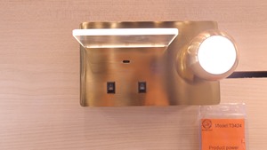 Lampe murale carrée en métal LED AC 110-240V 2700K (blanc chaud doux) Ra80+ Lumetal, étanche, pour hôtel, hôpital, usage intérieur - Product Image 3