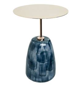 Trending Marble Brass Round <b>Side</b> <b>Table</b> Luxury Modern Accent <b>Sofa</b> End <b>Table</b> Living Room Decor Modern Blue Resin Coffee <b>Table</b> - Product Image 4