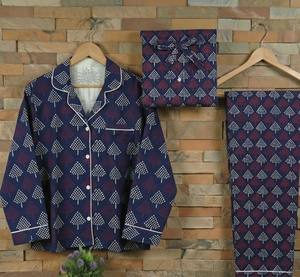 ชุดนอนผ้าฝ้ายพิมพ์ลายด้วยมือแบบดั้งเดิมสำหรับผู้หญิง เสื้อผ้าสำหรับกลางคืนงานฝีมือส่งออกจากอินเดีย - Product Image 5