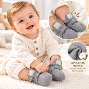 Chaussons bébé unisexes en coton |   Chaussures pour bébé en tricot de qualité supérieure |   Chaussons souples respirants pour nouveau-nés et tout-petits, confortables pour l'intérieur - Product Image 2