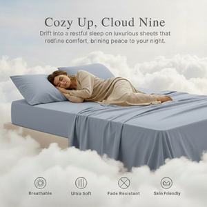 Juego de Sábanas de Lujo Azul Holandés para Cama Doble con Fundas de Almohada |   Tela Suave y Transpirable |   Ropa de Cama Moderna para el Hogar, Confortable |   Tendencia 2026 - Product Image 5