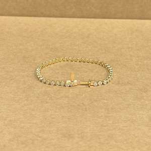 Elegante Brazalete de Oro de 14K con Piedra Natural y Diamante Cultivado en Laboratorio, Joyería de Lujo para Mujer, Regalo de Aniversario - Product Image 3