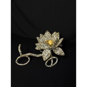 White Gold Beads Handmade Metal Votive Holder Cycle Shaped Luxury Home Decor for Christmas Valentine's Easter Candle Holder - Product Image 4