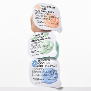 Nature Republic Real Skin Lab Modeling Pack 3 types de masques crème pour le visage Ingrédients blanchissants à base de plantes - Product Image 1