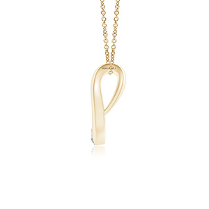 Colgante Solitario de Lujo con Diamante Cultivado en Laboratorio de Corte Redondo en Forma de Herradura en Oro de 10K, 14K, 18K y Plata 925, 935 - Product Image 4