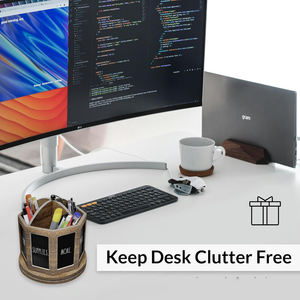 Porte-stylo en bois artisanal de qualité supérieure pour organiser le bureau et décorer l'espace de travail à domicile - Product Image 4