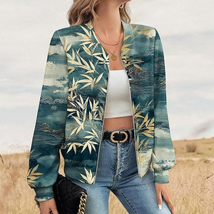 Custom <b>Women</b>’s Newest Style Bomber <b>Jacket</b> – Stylish Fall <b>Jackets</b> for <b>Women</b>, Lightweight Casual Outerwear Tops Modern Design - Product Image 3