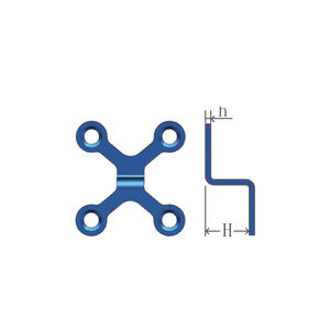 Placa de Fractura Maxilofacial Mini de Bloqueo Doble en Y de 1.0mm de Espesor con Cabeza de Tornillo de 2.0mm CE Narham Enterprises - Product Image 2