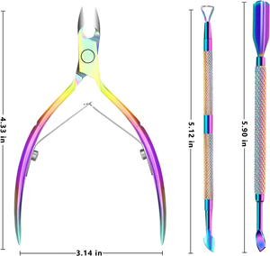 Pinzas profesionales con logotipo personalizado, alicates para uñas de doble resorte, pinzas para cutículas, alicates para piel muerta, pinzas para recortar UÑAS DE kkz - Product Image 2