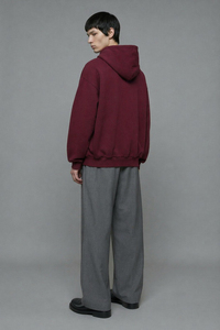 Sweat-shirt à capuche oversize pour homme, couleur unie, avec poche kangourou, manches longues, style décontracté, logo personnalisé, OEM ODM - Product Image 2
