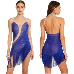 Vêtements de gymnastique pour femmes, justaucorps de danse latine, combinaison de danse Tango Cha-Cha, costumes de danse moderne - Product Image 2