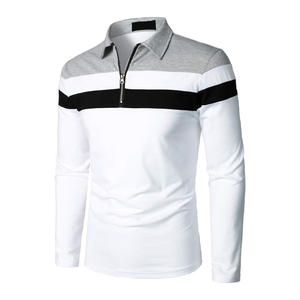 Polos de diseño minimalista para hombre, polos lisos de manga larga personalizados para marcas privadas y personalización. - Product Image 2