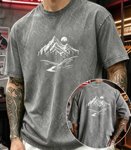 T-shirt Homme Oversize Vintage à Manches Courtes Col Rond Streetwear en Jersey Lavé au Sable 100% Coton Hardihood International 320g - Product Image 5