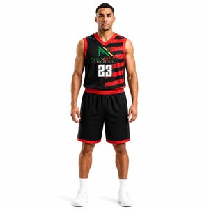 Conjunto de Uniforme de Baloncesto Sublimado Personalizado para Hombre, Camiseta de Malla y Pantalones Cortos, Ropa Deportiva de Equipo, Equipo para Juegos, Venta OEM con Bolsillos Laterales - Product Image 2