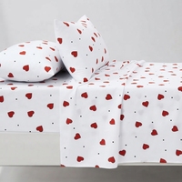 Parure de lit et 2 taies d'oreiller en coton 100% classique 150 fils/cm² de qualité supérieure, toutes saisons