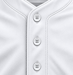 Camiseta de Béisbol Blanca Unisex de Manga Corta con Botones al Frente, Absorbente de Humedad, Poliéster, Corte Regular para Adultos, Color Sólido para Todas las Temporadas - Product Image 5