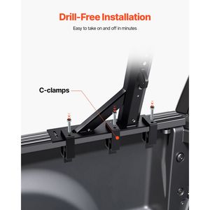 Portapacchi per Camion in Alluminio Regolabile 21-31,5 Pollici, Capacità Statica 800 Libbre, Senza Foratura, Accessorio per Controllo Carico - Product Image 6