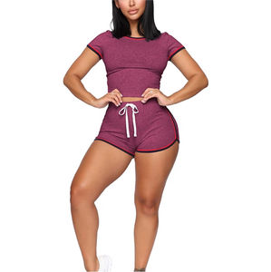 Conjuntos Cortos Casuales de Verano para Mujer, Color Sólido, con Etiquetas Personalizadas, Servicios OEM de Fábrica, Precio Bajo, 2026 - Product Image 4