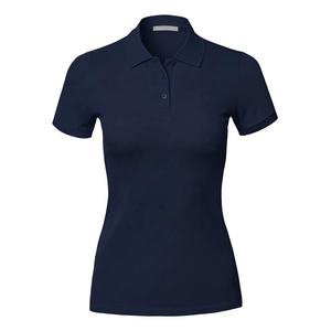 Polo à manches courtes pour femme, couleur unie, tricoté, décontracté, grande taille, respirant - Product Image 6