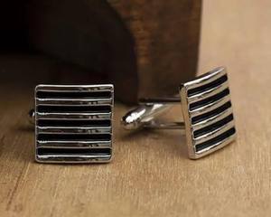 Boutons de manchette pour hommes en gros |   Boutons de manchette en métal personnalisés pour mariage, affaires et tenues formelles, bijoux de mariage en gros - Product Image 1