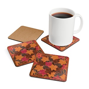 REHMAN CRAFT Sous-verre carré en MDF fait main au design moderne avec support en liège résistant à la chaleur pour tasses à café et thé, et tables - Product Image 2