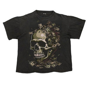 T-shirt Homme Oversize Manches Courtes Col Rond Style Urbain Imprimé Photo avec Motif 100% Coton Jersey Design Dessiné à la Main sur le Devant - Product Image 3