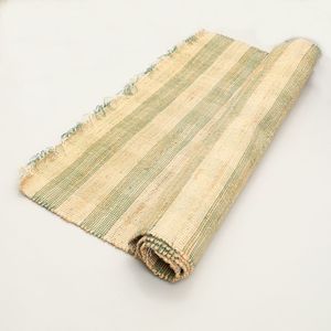 Tapis en jute et coton tissé à la main, motif écossais vert, 6x9 pieds, tapis et ensembles de tapis artisanaux - Product Image 2