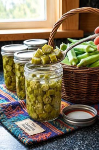 FACTORY WHOLESALE Pickled Okra Canned Whole Okra 425g Glass Jar for Retail Supermarket - Product Image 5