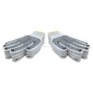 Gants de sécurité antidérapants fiables en coton blanc blanchi avec un confort supérieur pour les applications de protection industrielle - Product Image 5