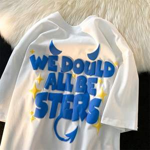 T-shirts pour hommes en coton 100% vintage, coupe ample, à manches courtes, imprimés en 3D, séchage rapide, écologiques, 300g, style streetwear d'été - Product Image 1