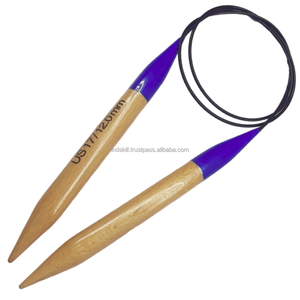 Aguja de tejer circular de 29 pulgadas de alta calidad INDSKILL para hilo DK, juego de regalo con logotipo personalizado con Cable de nailon para costura - Product Image 4