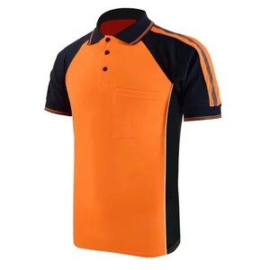 2026 OEM Men's High Visibility Construction Polo Shirts Short Sleeve Reflective Safety Polo T-Shirts <b>Security</b> Safety Polo Shirts - Product Image 5