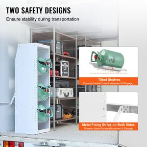 Rack per 3 Bombole di Refrigerante da 50 libbre (30x30) - Scaffale di Stoccaggio 14.64x13.97x46.06 pollici - Product Image 4