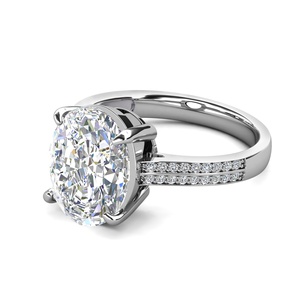 Anillo de Compromiso de Lujo 2023 para Mujer, Joyería de Plata 925 con Corte Ovalado y Piedras de Hielo Triturado, Micro Pavé, Joyería <span class=keywords><strong>Destiny</strong></span> - Product Image 4