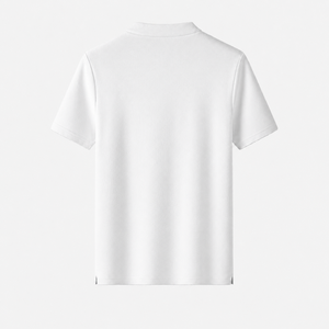 เสื้อโปโลผู้ชายคุณภาพสูง ผ้าถัก สีพื้น เรียบง่าย นุ่มสบาย ระบายอากาศได้ดี ทรงปกติ - Product Image 4