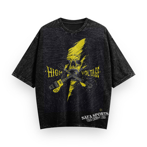 Wholesale Acid Wash POD Oversized <b>T</b>-<b>Shirt</b> 100% Cotton Comfortable and Fashionable Streetwear with Custom Logo Print - Product Image 3