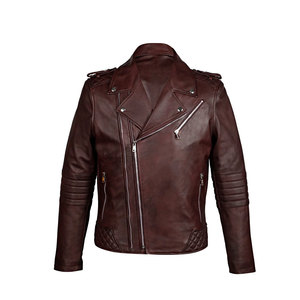 <b>Mens</b> Leather <b>Jacket</b> Classic Zip Up Biker Style <b>Long</b> Sleeve Warm Outdoor Casual Fashion Coat for Daily Wear Travel Riding - Product Image 6