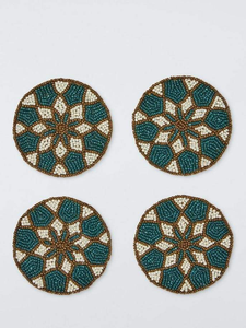 Embroidered Seed BeadsHandmade Seed Beads Embroidery Custom Design Wholesale Luxury <b>Beaded</b> <b>Coaster</b> for Table Decor for - Product Image 3