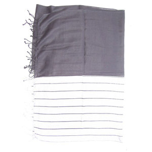Écharpe longue en coton tissé à la main pour femmes, motif rayé, légère, douce, respirante, tendance, vente en gros du fabricant - Product Image 4