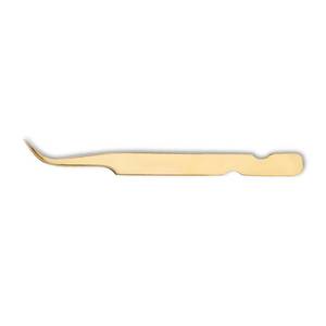 Pince à épiler plaquée or pour cils, pointe précise et lisse pour l'application des cils - Product Image 4