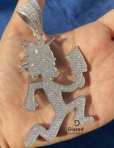 Pendentif hache hip-hop serti de pierres en argent sterling 925 avec diamants Moissanite VVS certifiés IGI, cadeau unisexe - Product Image 5