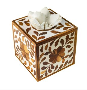Luxurious High Quality Square Custom Mother Pearl Tissue Box Classic Eco-Friendly Handmade Hs Husnain Crafts Convenient Best - Product Image 1